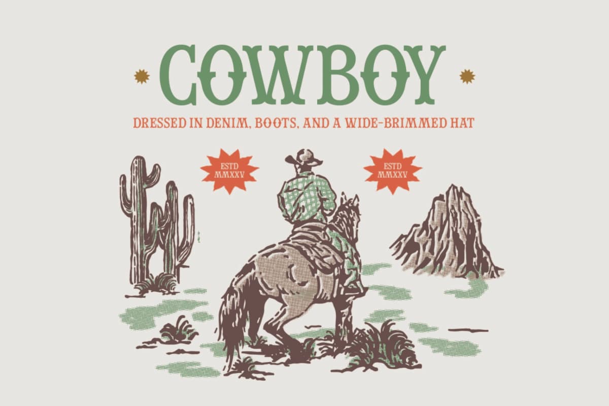 Westron Way Honor - Western Vintage Font font preview 3