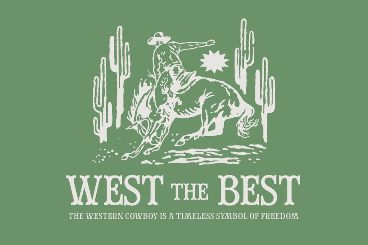 Westron Way Honor - Western Vintage Font font preview 8