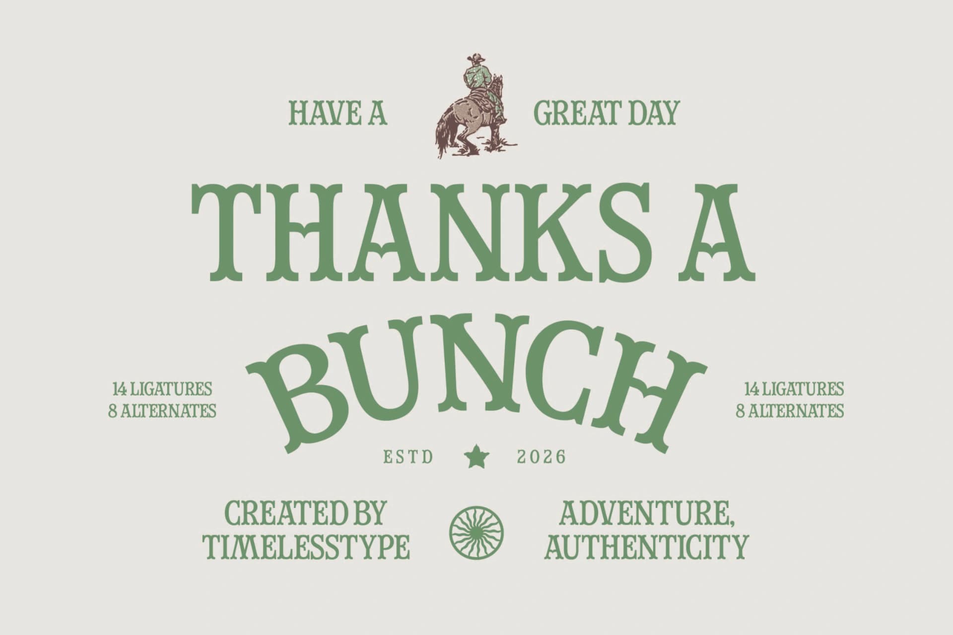 Preview 15 for Westron Way Honor - Western Vintage Font