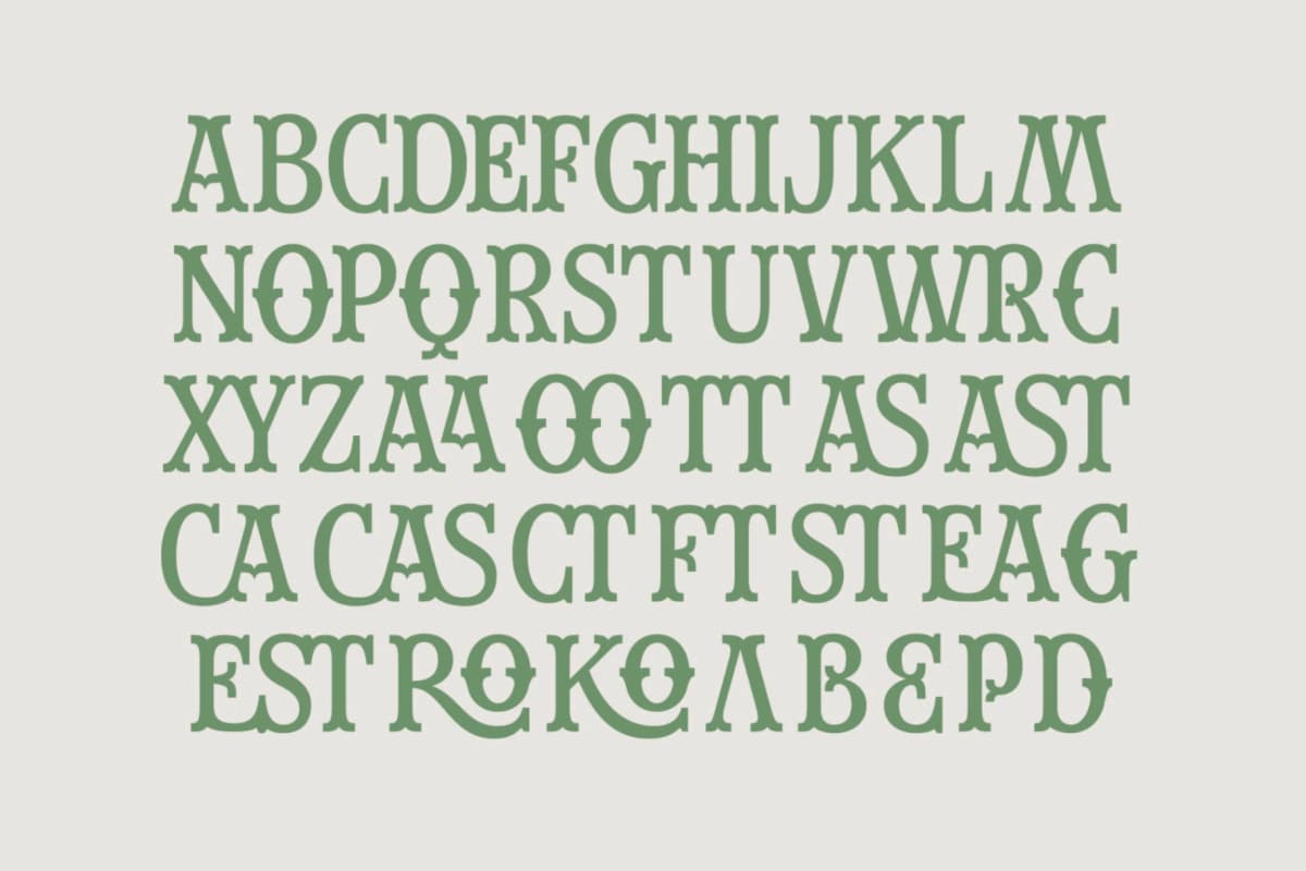Westron Way Honor - Western Vintage Font font preview 13