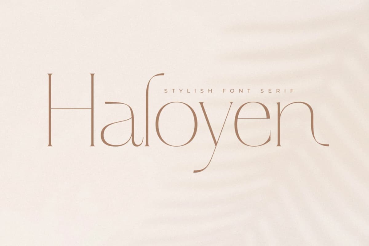 Preview 1 for Haloyen - Stylish Font Serif