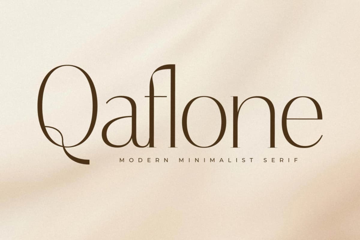 Preview of Qaflone - Modern Minimalist Serif font
