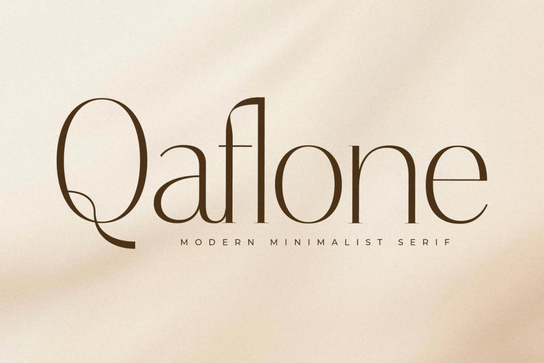 Preview of Qaflone - Modern Minimalist Serif font