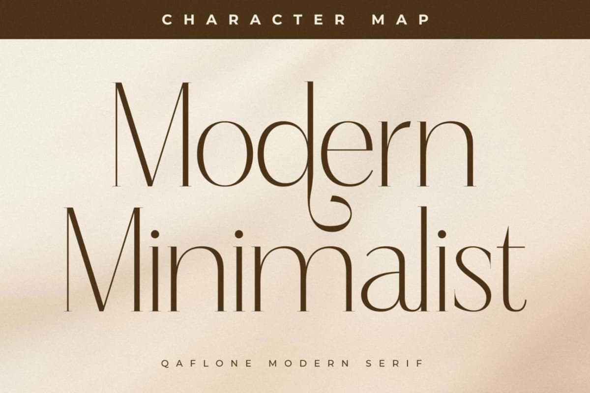 Qaflone - Modern Minimalist Serif font preview 8