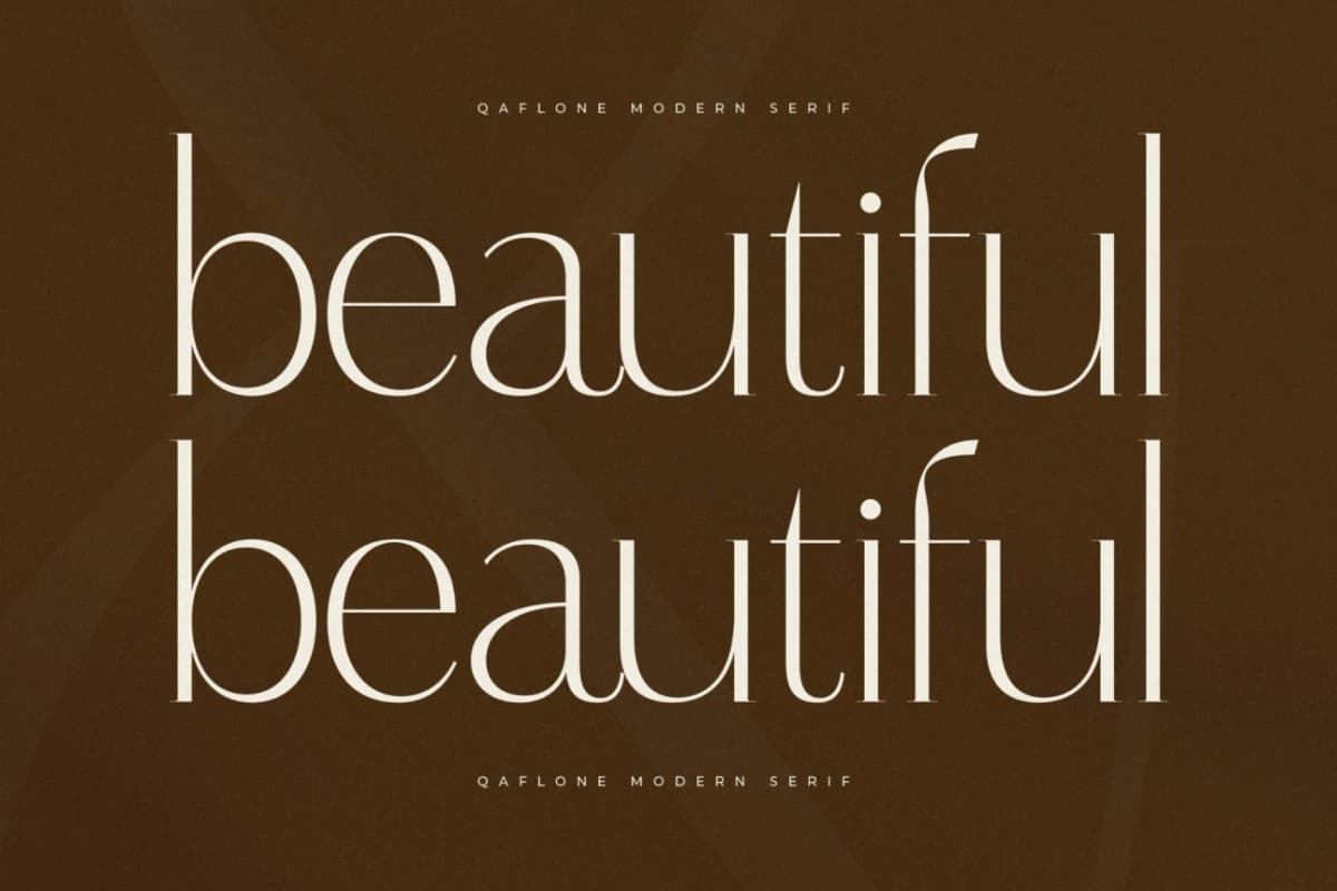 Qaflone - Modern Minimalist Serif font preview 2