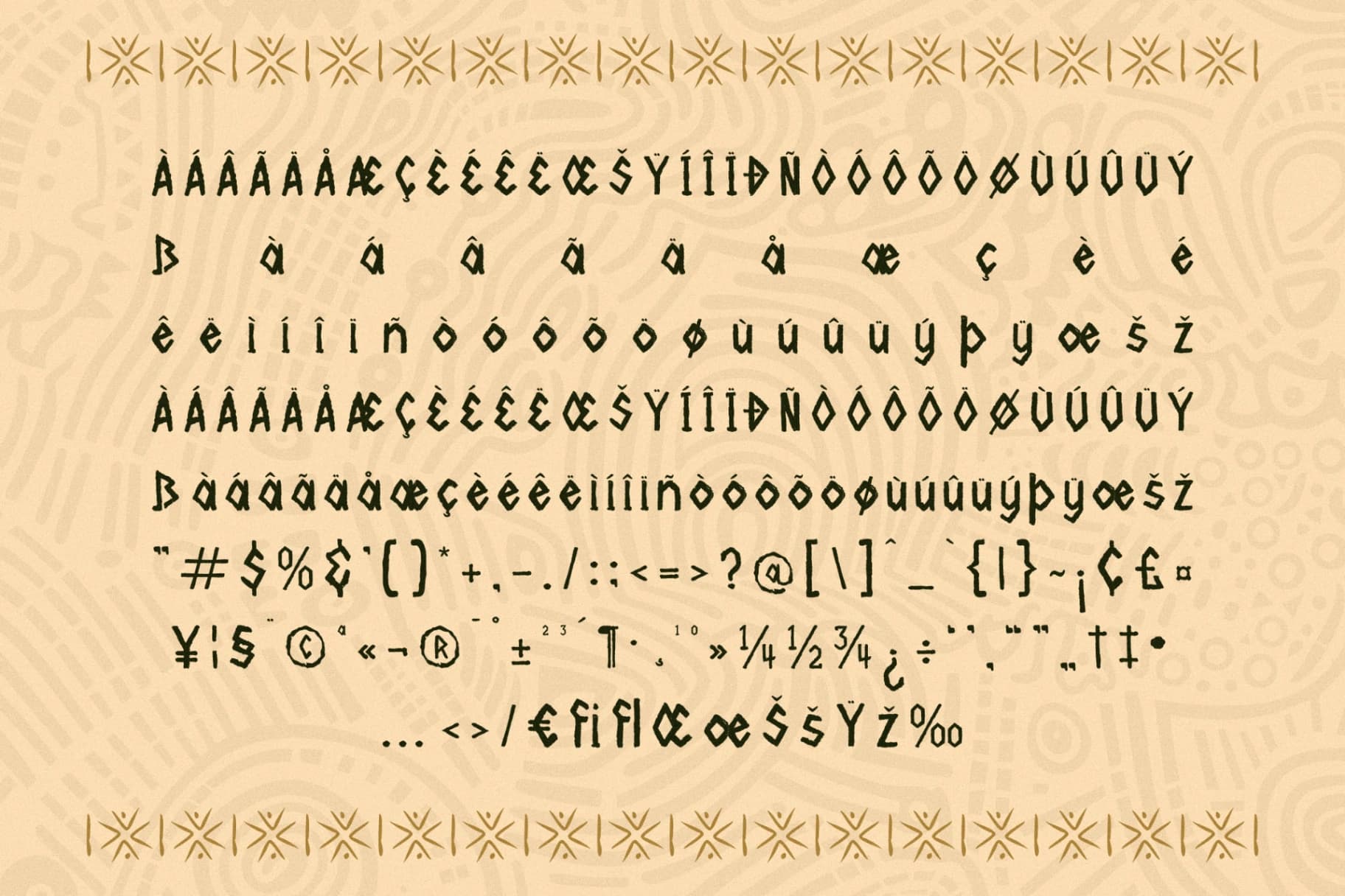 Preview 14 for Galacthic – New Display Tribal Font