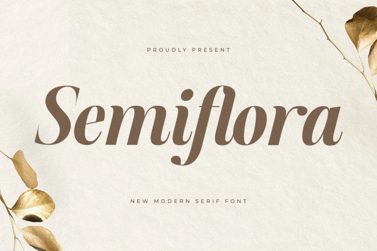 Preview of Semiflora - New Modern Serif Font font