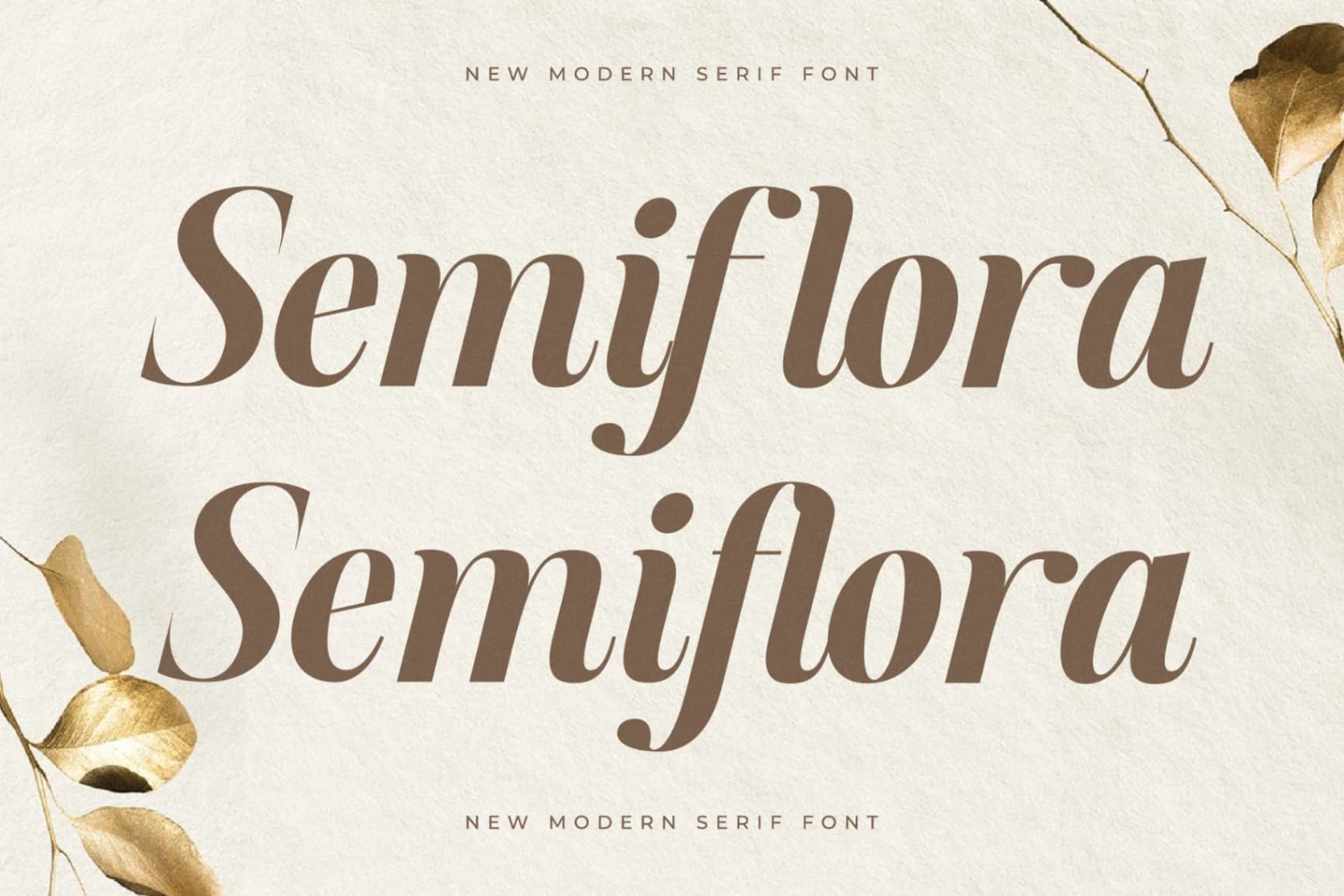 Preview 8 for Semiflora - New Modern Serif Font