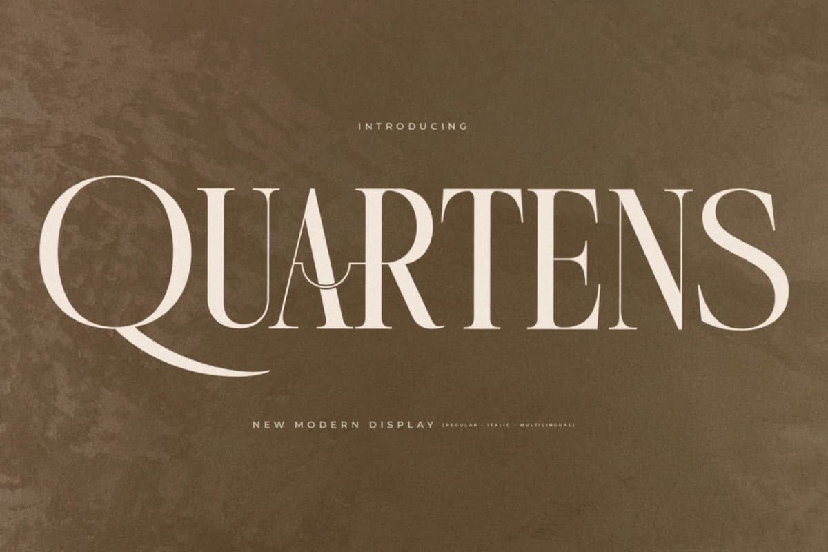 Preview of Quartens - New Modern Display font