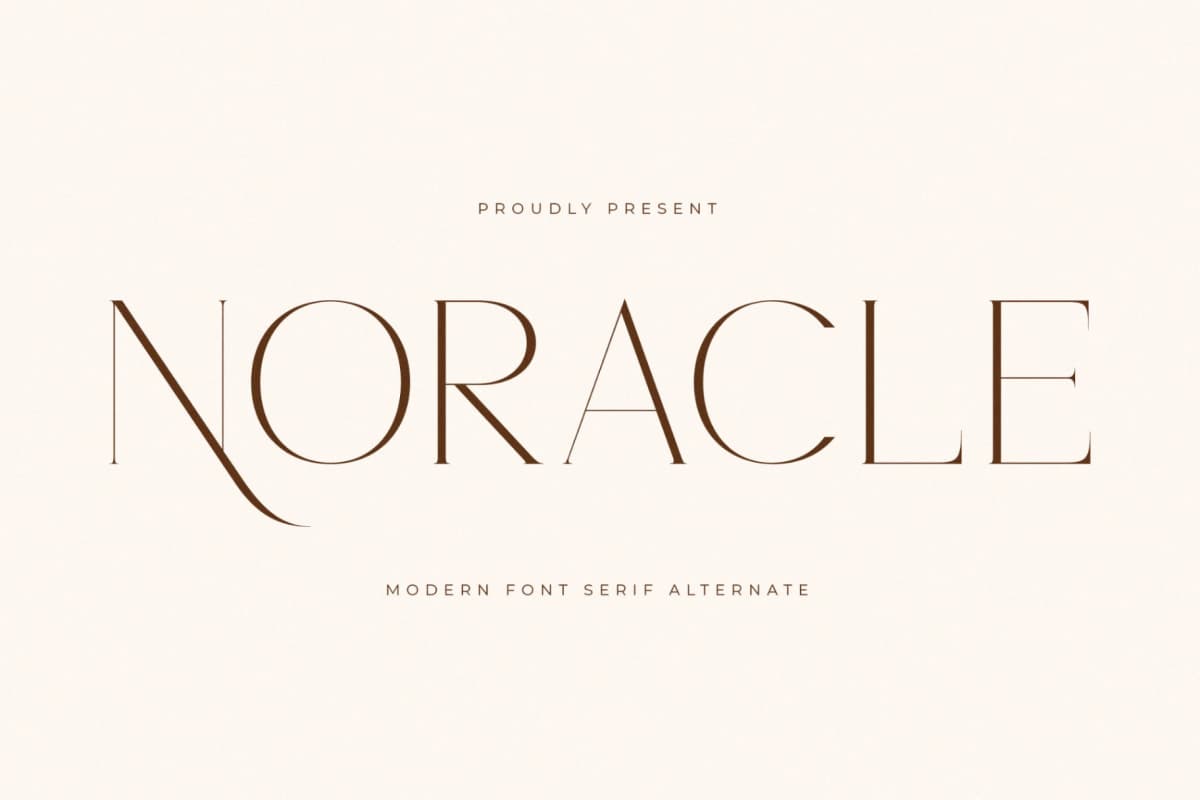 Preview of Noracle - Modern Font Serif Alternate font