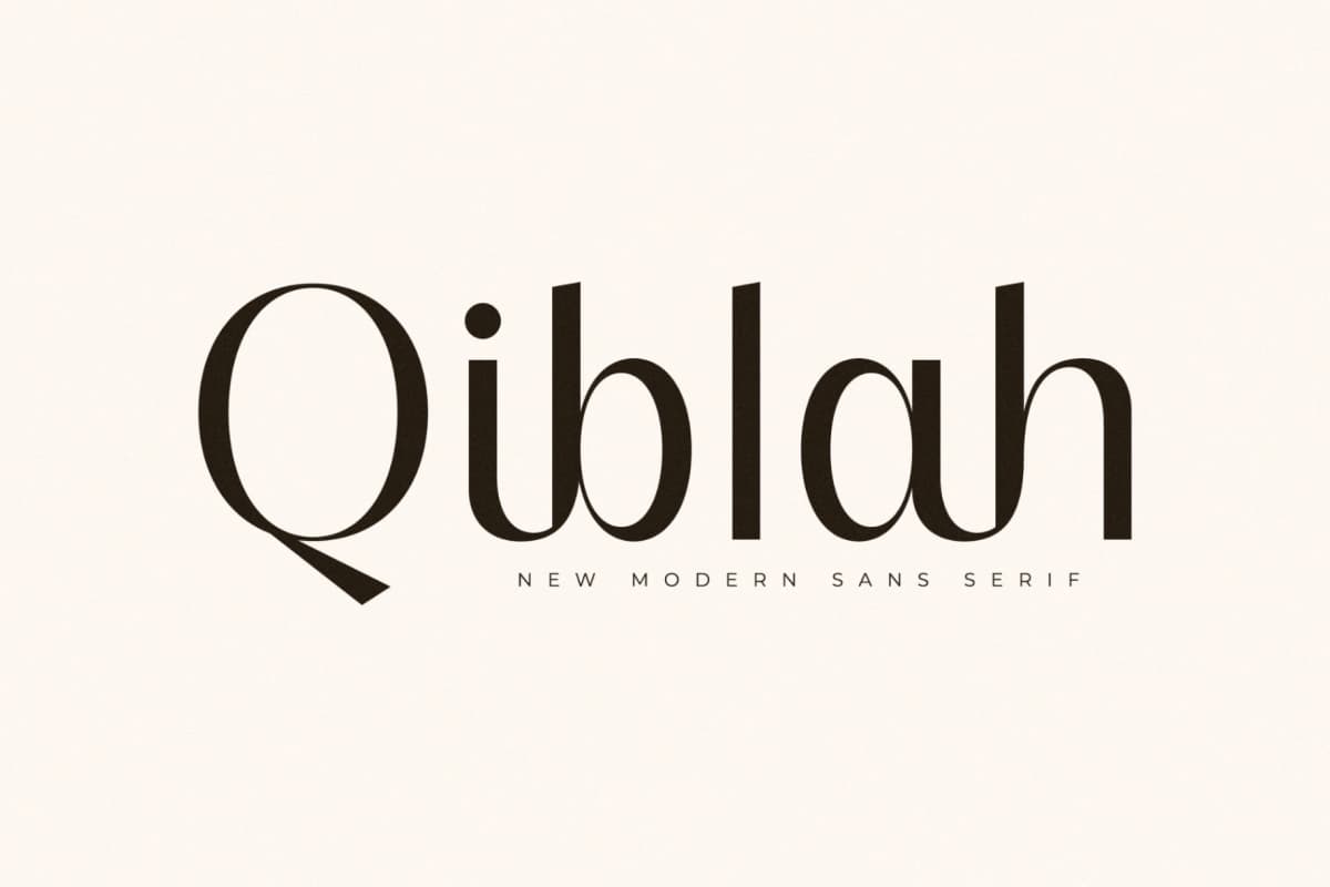 Qiblah - New Modern Sans Serif font preview 1