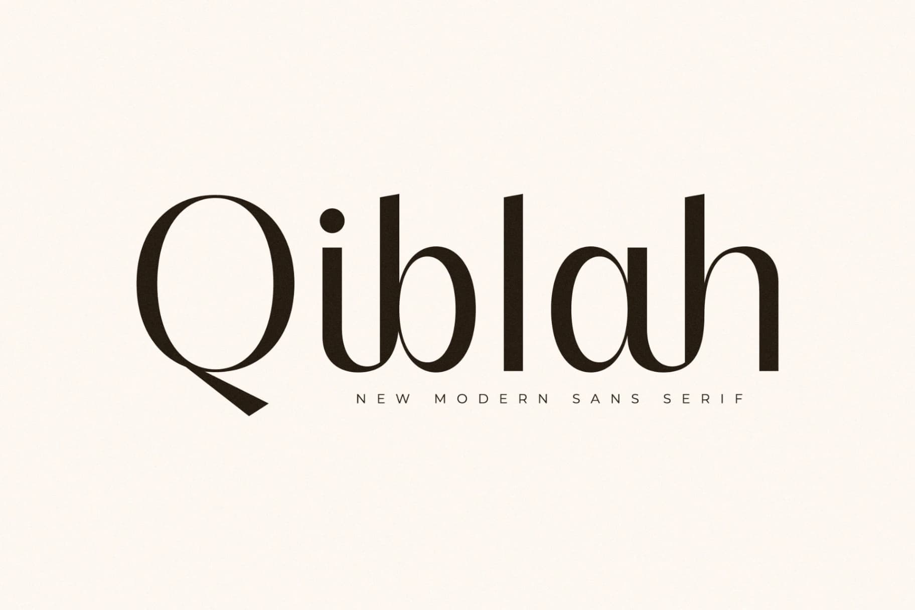 Preview of Qiblah - New Modern Sans Serif font