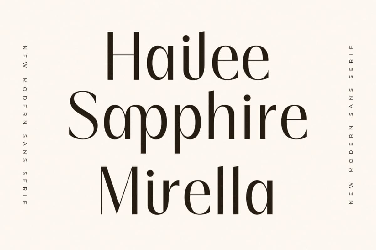 Qiblah - New Modern Sans Serif font preview 5
