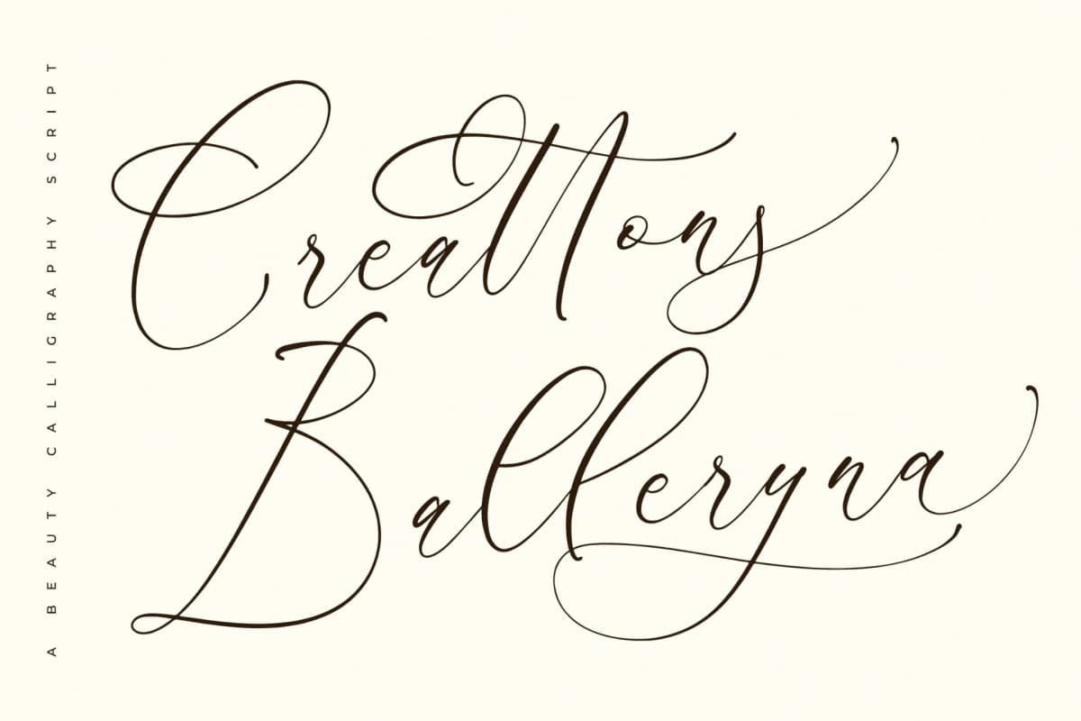 Preview of Creattons Balleryna – Beauty Calligraphy Script font