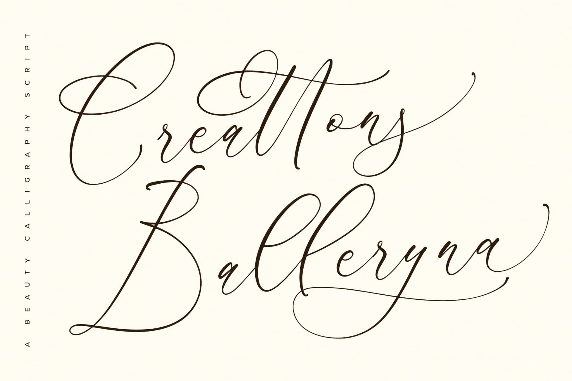 Preview 1 for Creattons Balleryna – Beauty Calligraphy Script