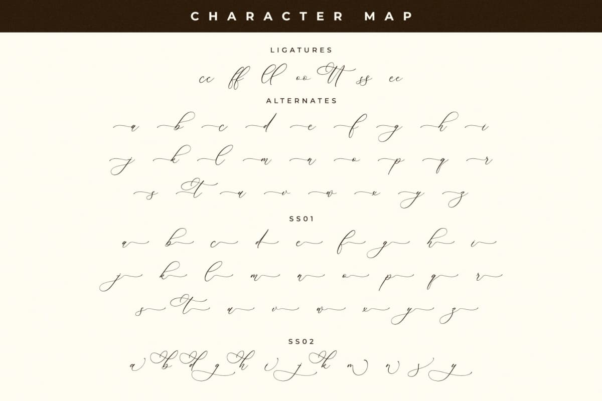 Preview 14 for Creattons Balleryna – Beauty Calligraphy Script