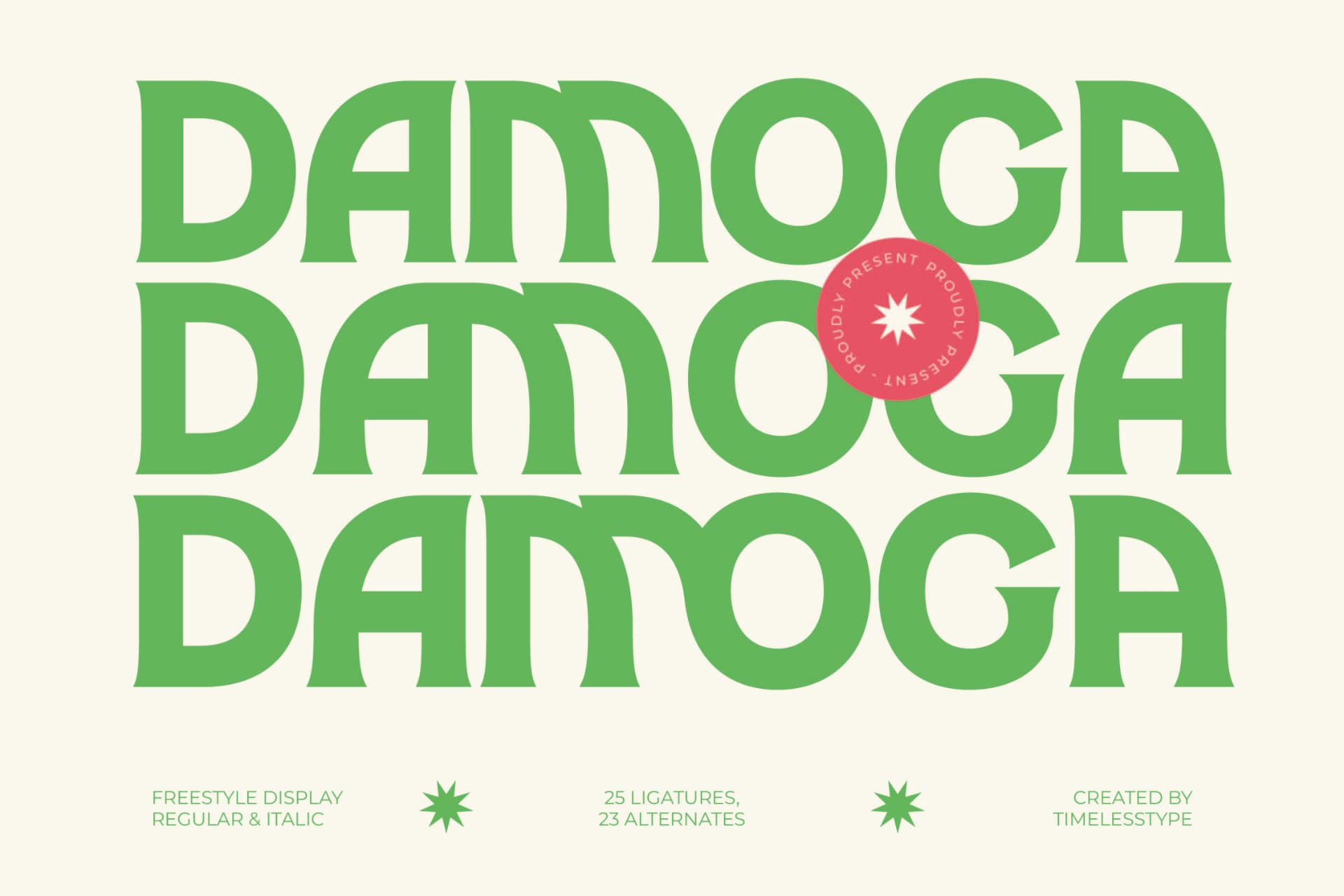 Preview 1 for Damoga - Freestyle Display Font