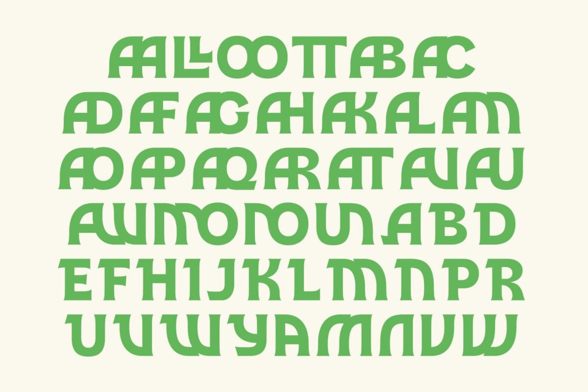 Damoga - Freestyle Display Font font preview 13