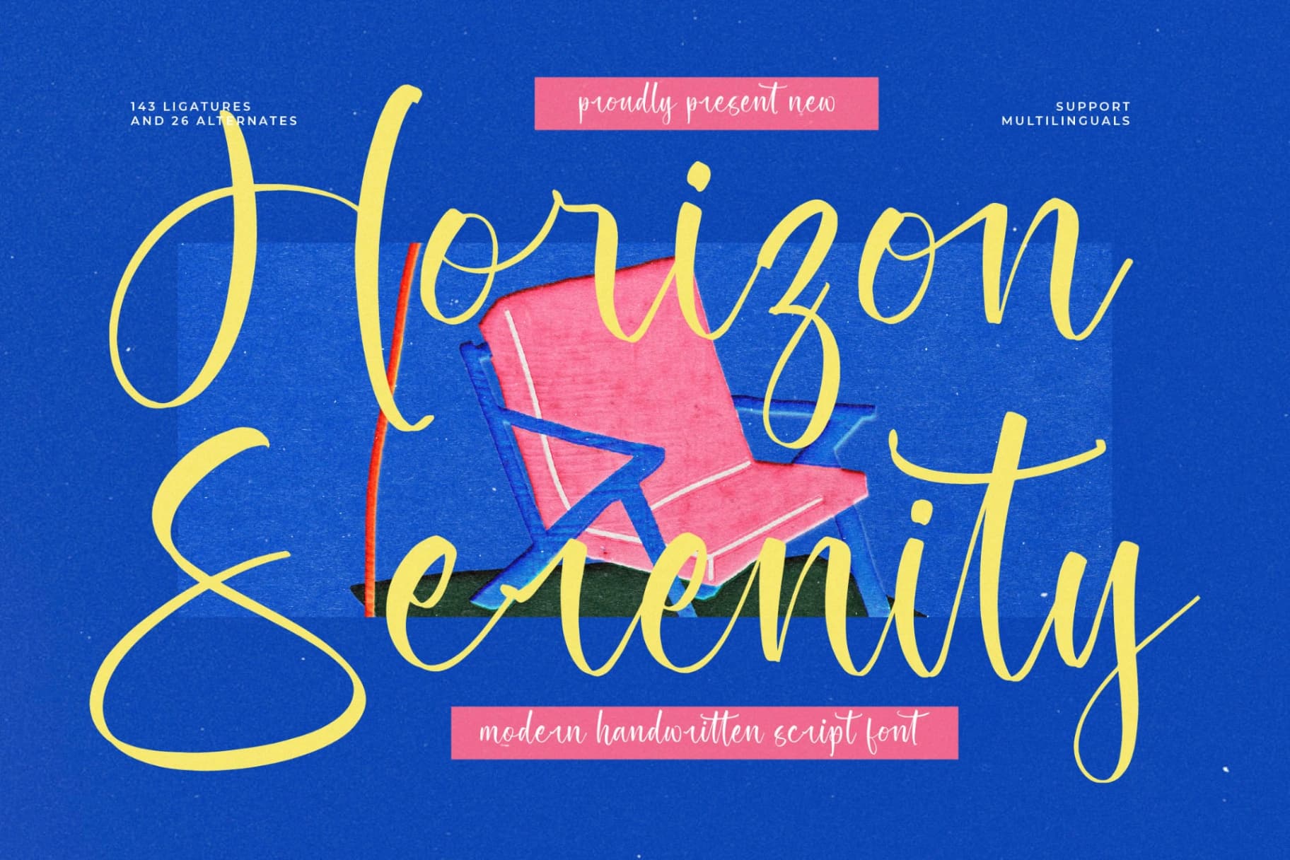Preview of Horizon Serenity - Modern Handwritten Script Font font