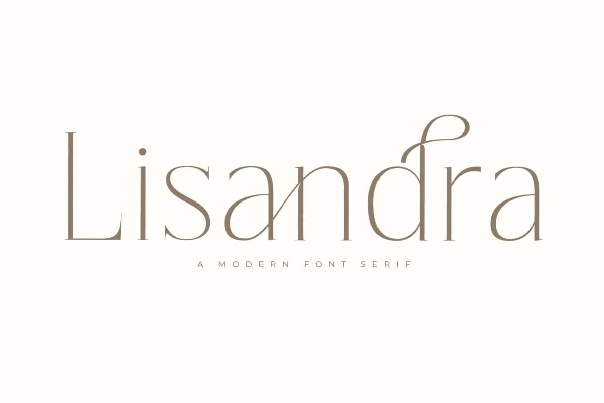 Preview of Lisandra - A Modern Font Serif font