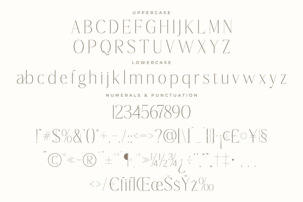 Lisandra - A Modern Font Serif font preview 13