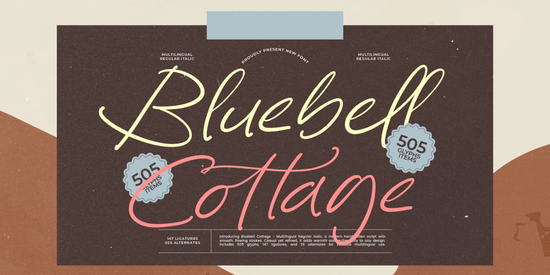 Preview of Bluebell Cottage - Modern Handwritten Font font