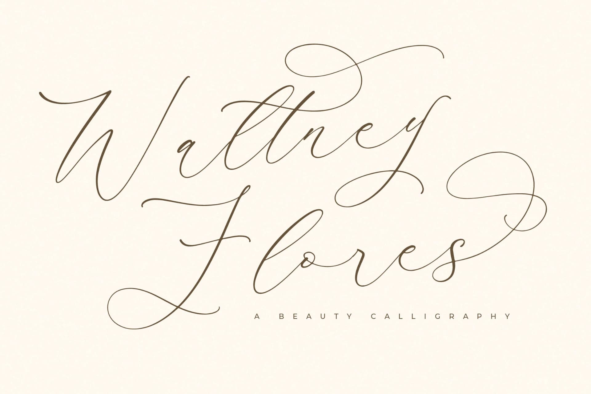 Preview of Waltney Flores – Beauty Calligraphy font