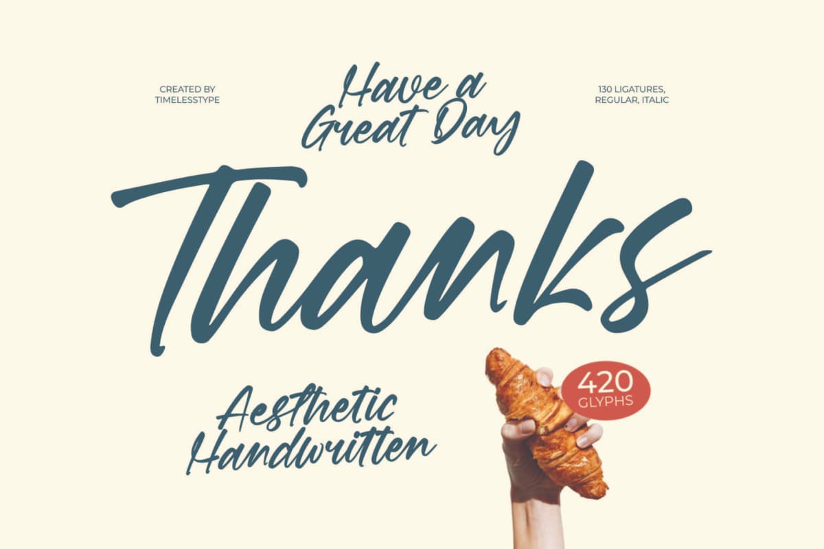 Daniela Butters - Aesthetic Handwritten Font font preview 15