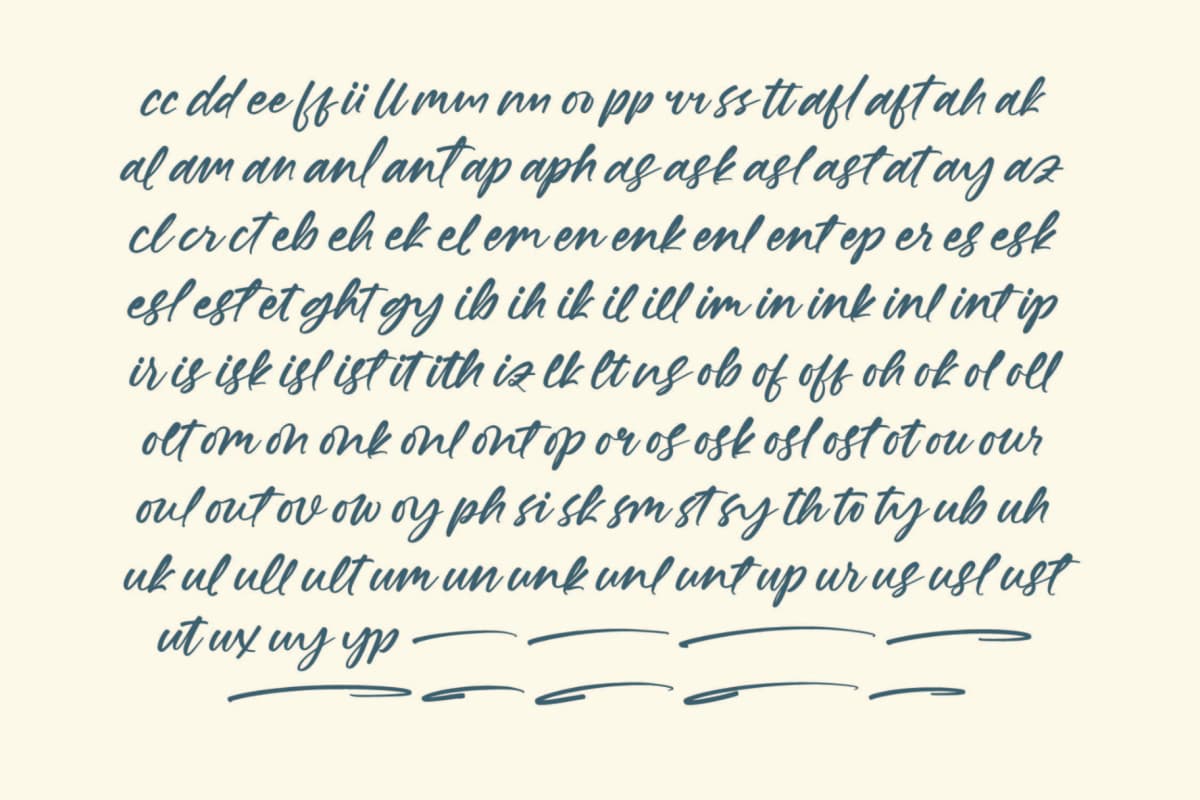 Daniela Butters - Aesthetic Handwritten Font font preview 13