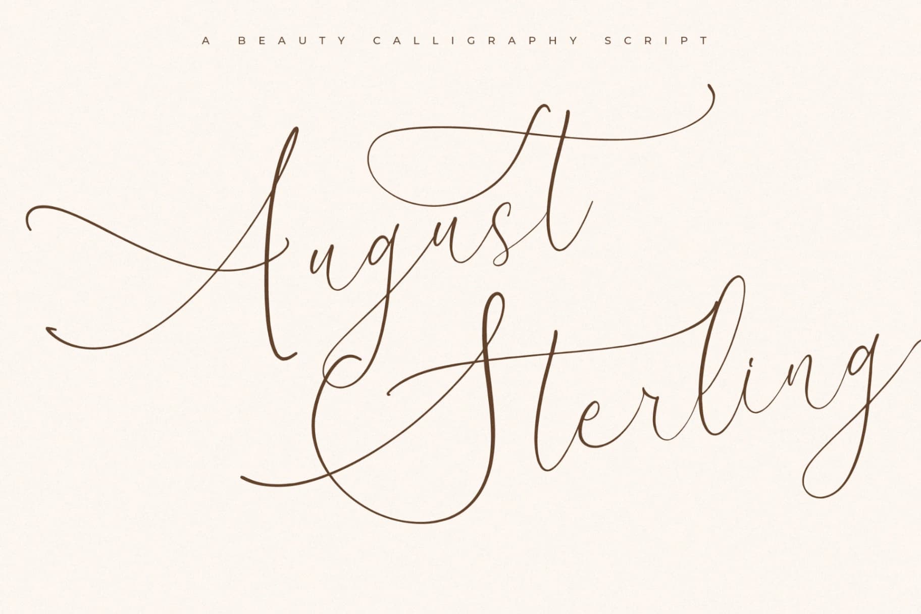 Preview of August Sterling – Beauty Calligraphy Script font
