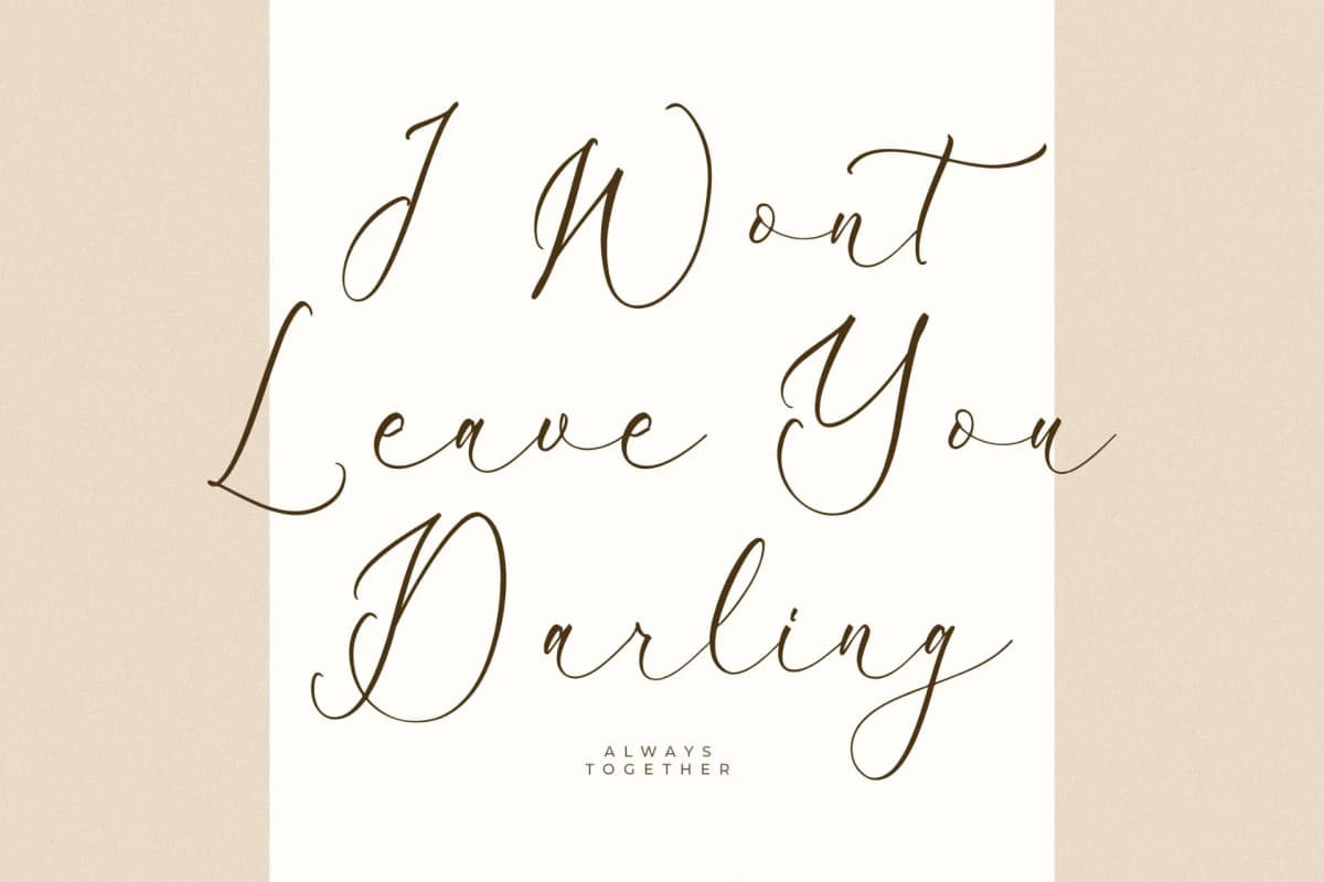 Peach Mondela – Beauty Calligraphy Font font preview 4