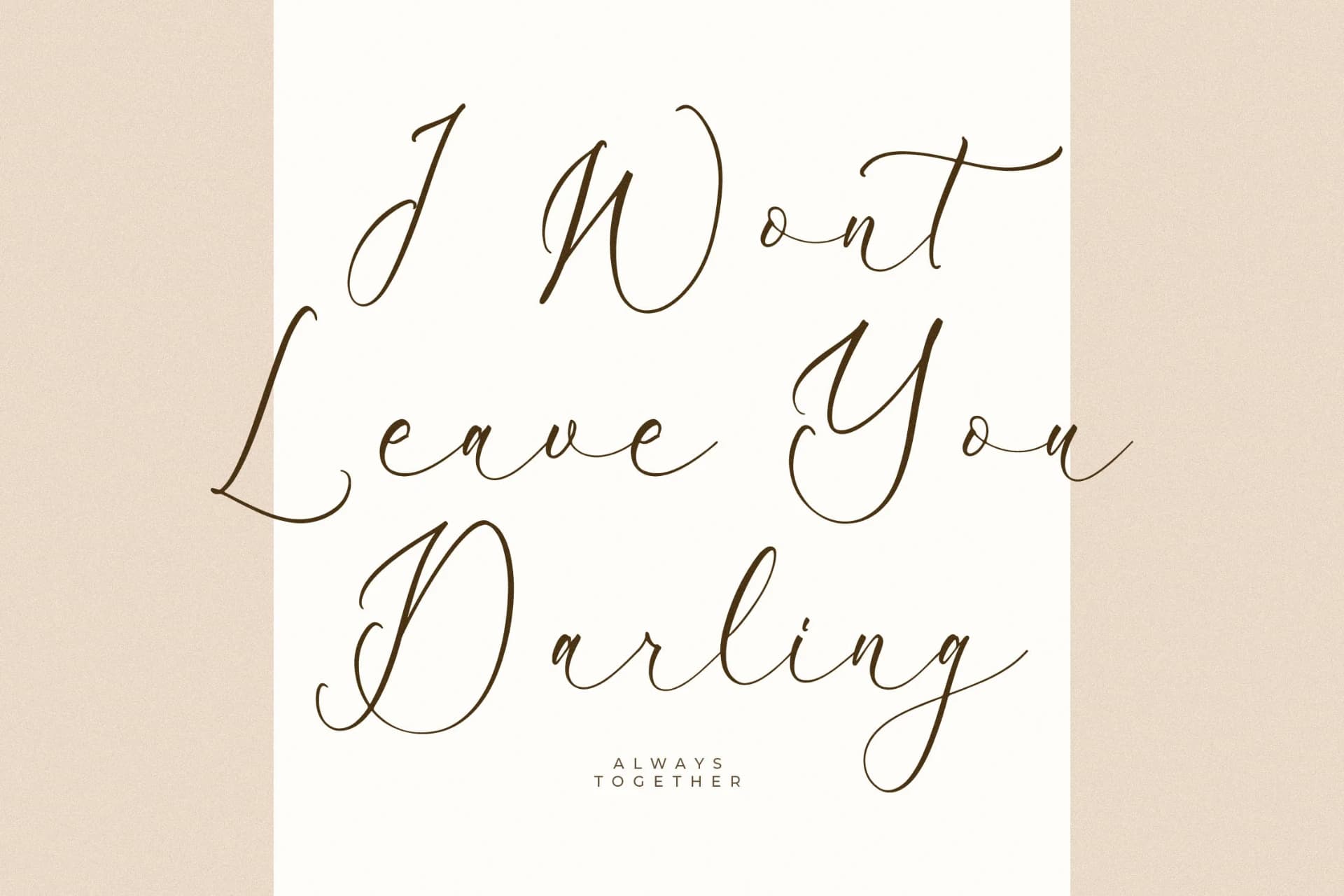 Preview 4 for Peach Mondela – Beauty Calligraphy Font