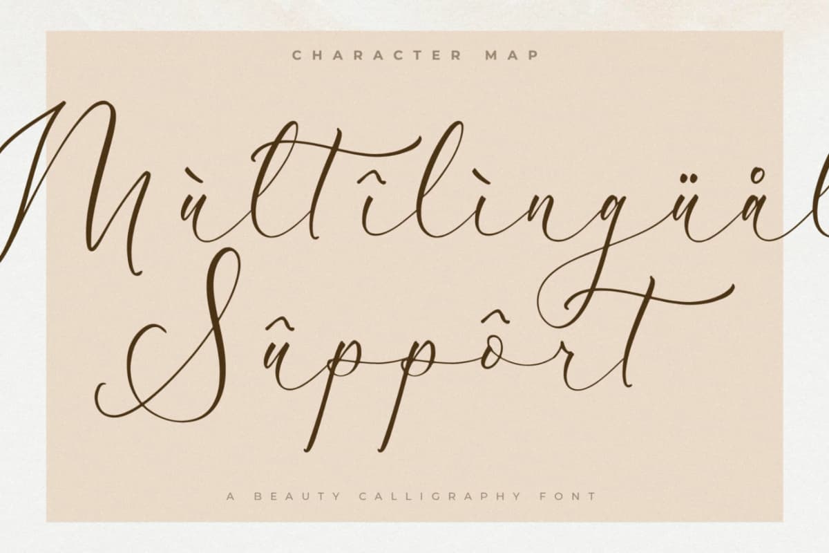Peach Mondela – Beauty Calligraphy Font font preview 9