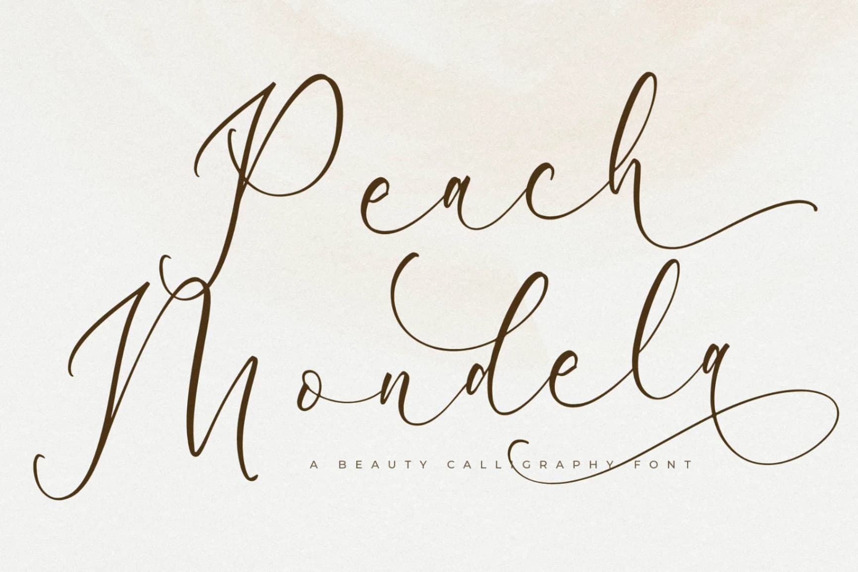 Preview of Peach Mondela – Beauty Calligraphy Font font