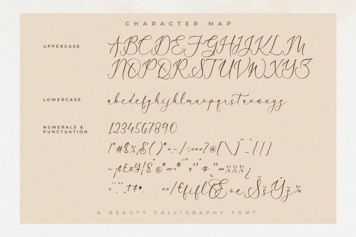 Peach Mondela – Beauty Calligraphy Font font preview 13