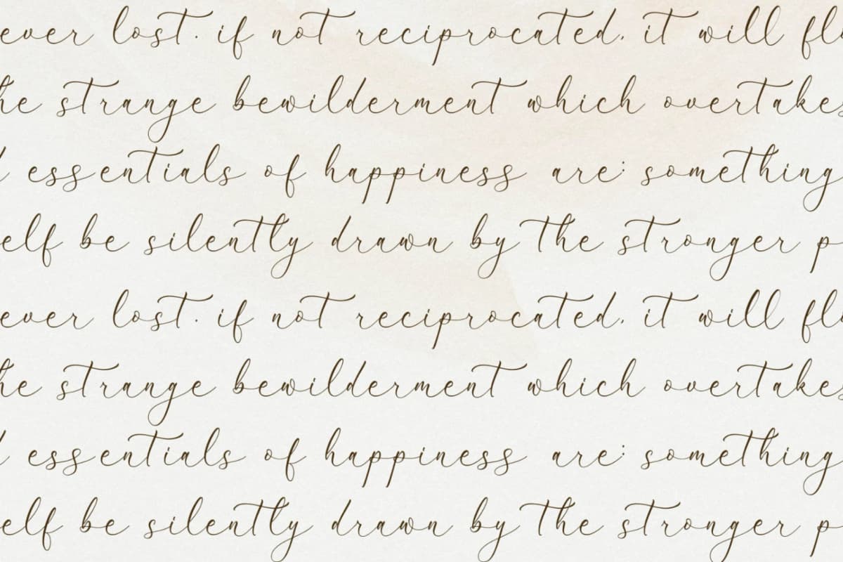 Peach Mondela – Beauty Calligraphy Font font preview 12