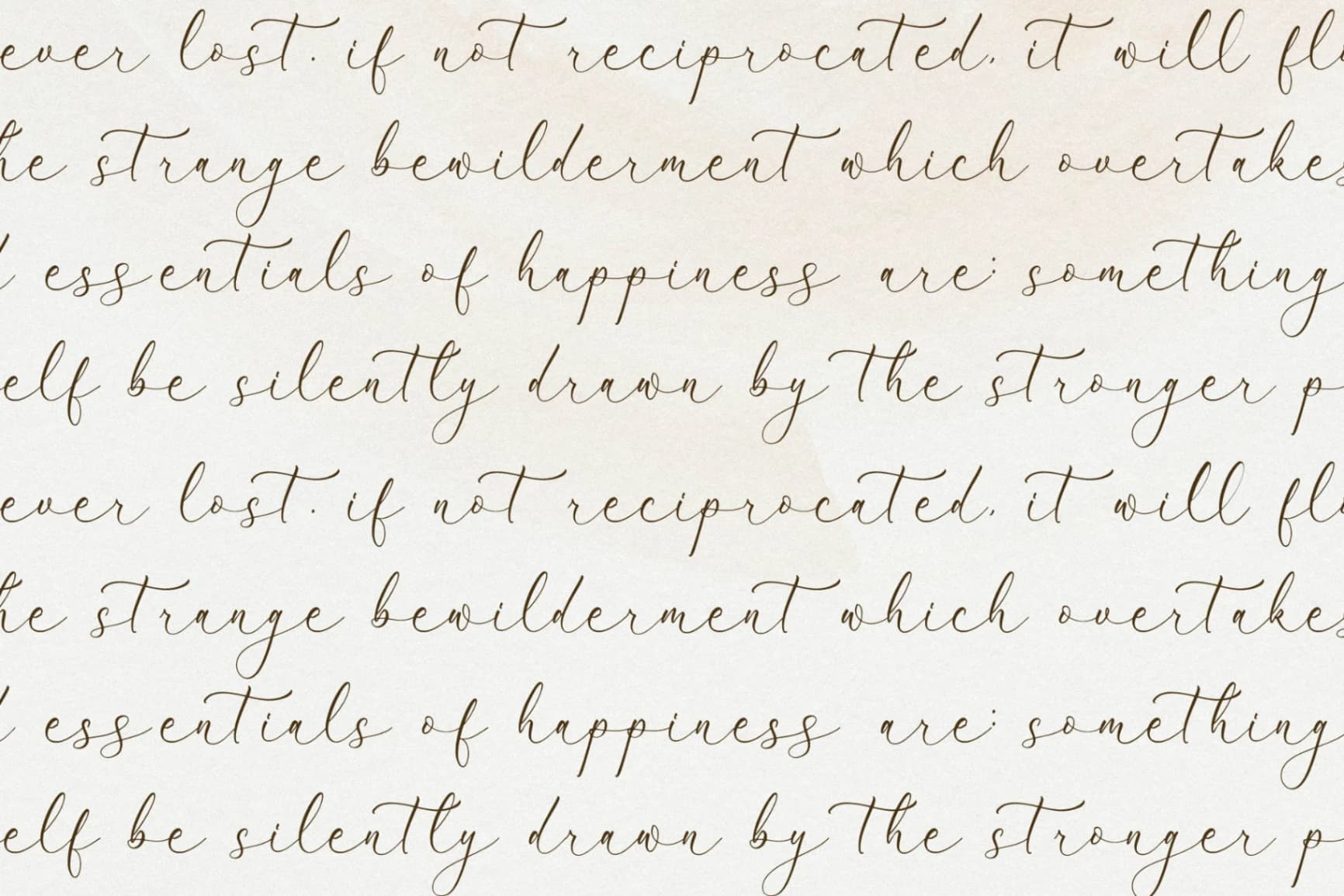 Preview 12 for Peach Mondela – Beauty Calligraphy Font
