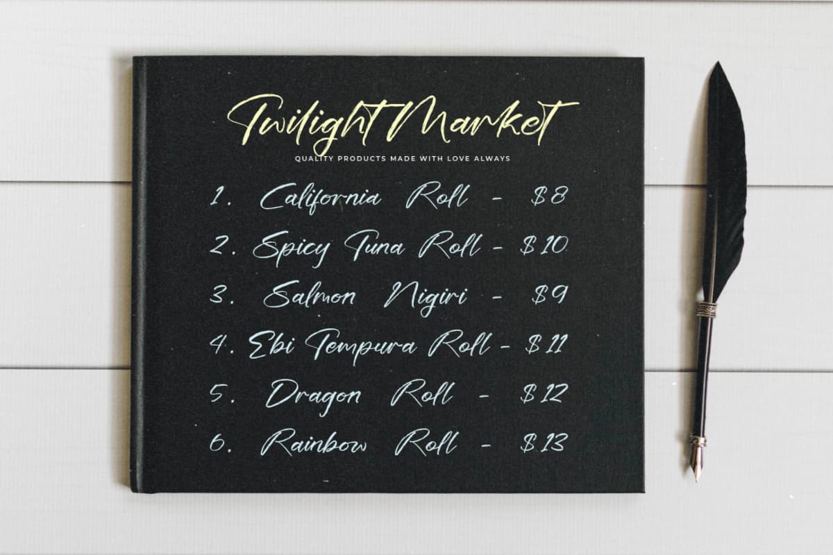 Italian Tempesta - Handbrush Script Font font preview 12