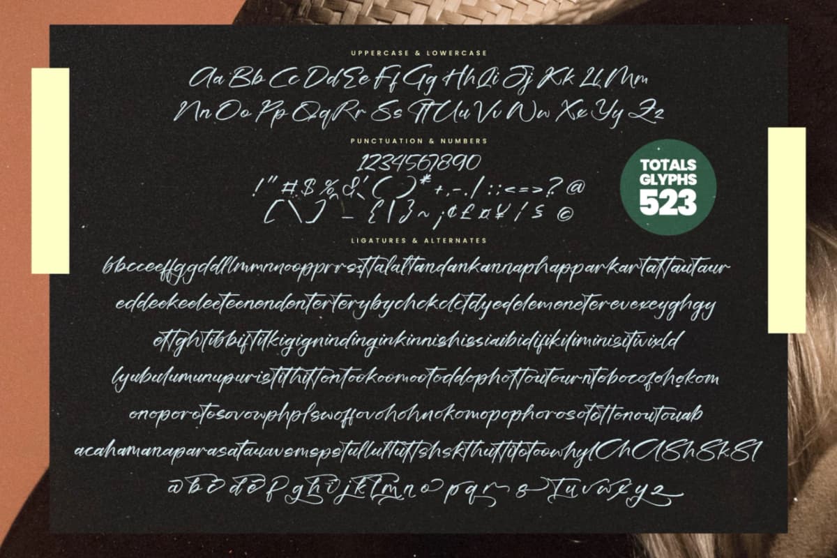 Italian Tempesta - Handbrush Script Font font preview 15
