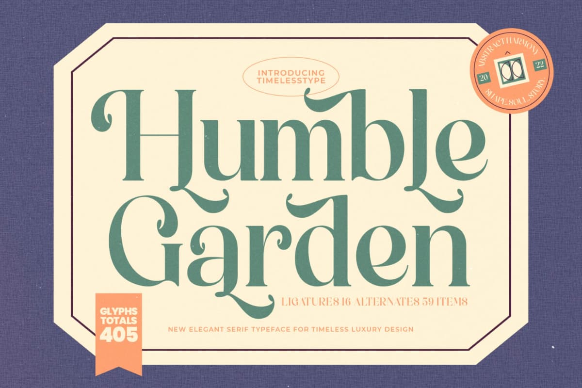 Preview 1 for Humble Garden - New Elegant Serif Font