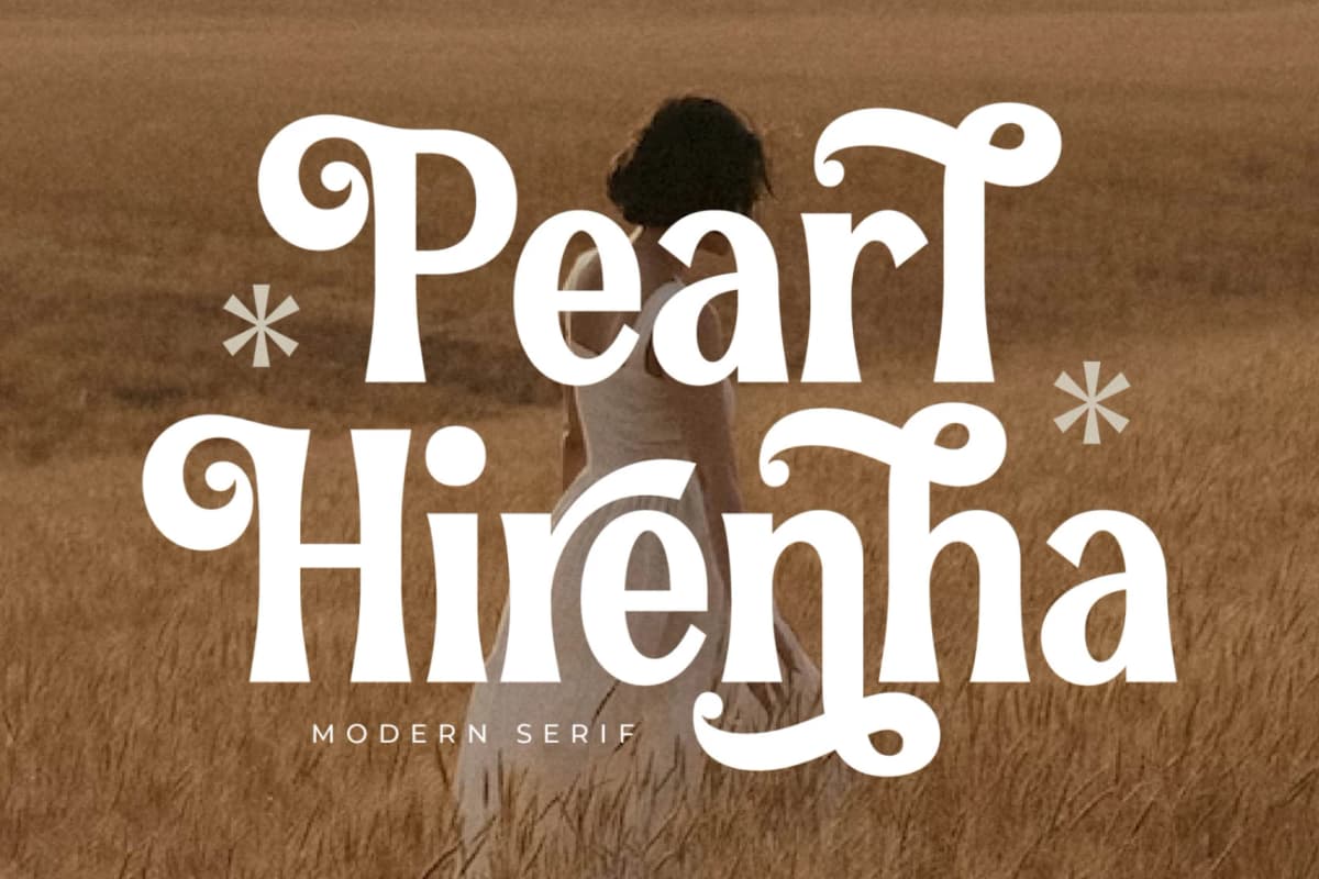 Preview of Pearl Hirenha - Modern Serif Font font