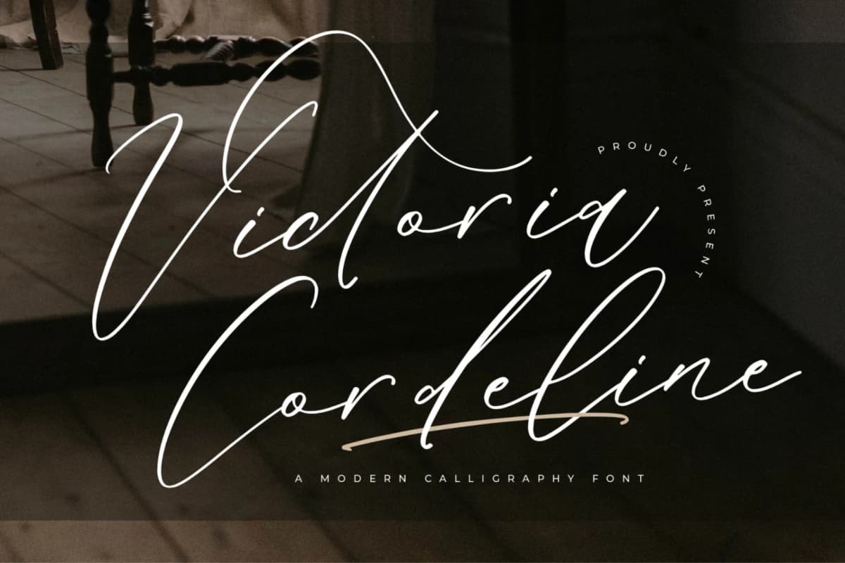 Preview of Victoria Cordeline – Modern Calligraphy Font font