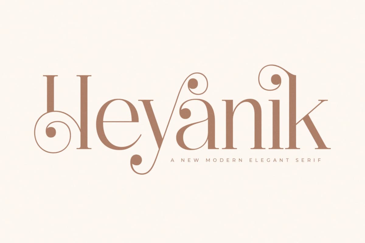 Preview of Heyanik - New Modern Elegant Serif font