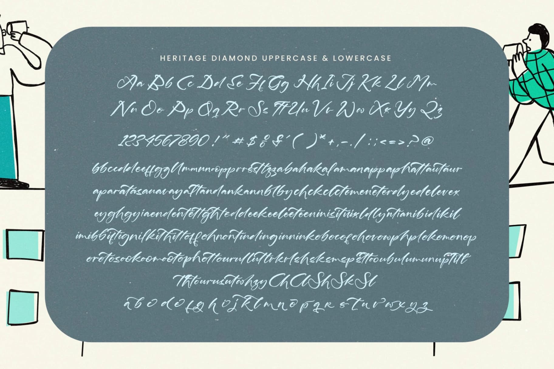 Preview 15 for Heritage Diamond - Modern Handbrush Script