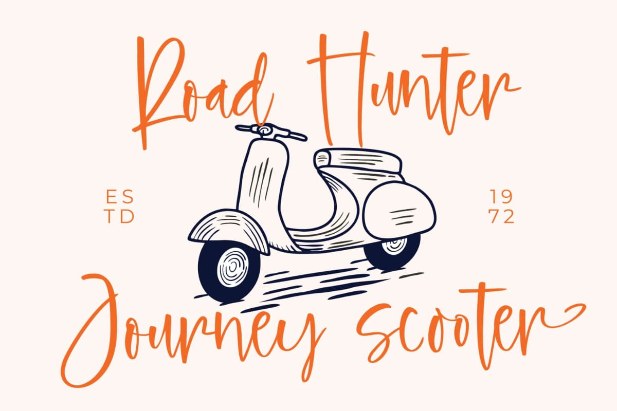 Hilarity Broadcast - Bold Handwritten Script font preview 3