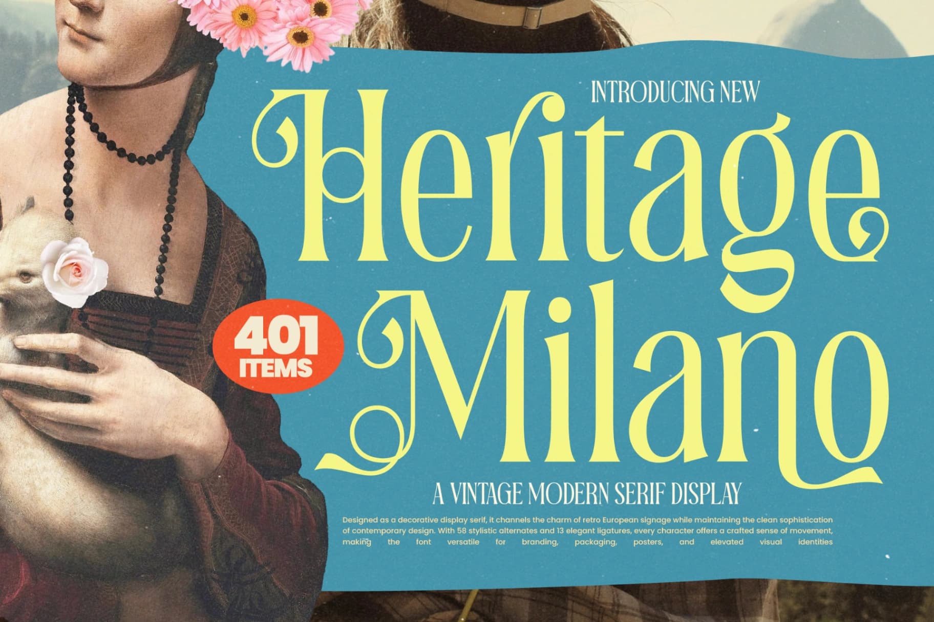 Preview 1 for Heritage Milano - Vintage Modern Serif Display Font