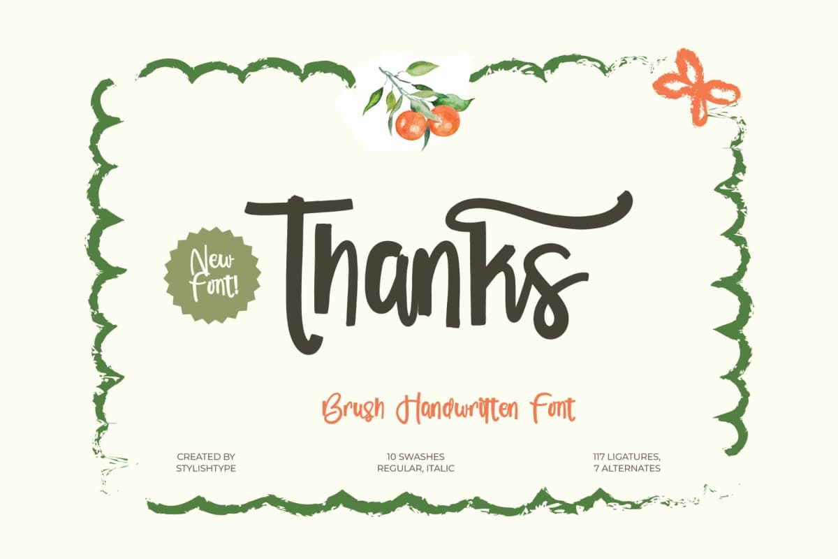 Preview 15 for Orange Potluck - Brush Handwritten Font