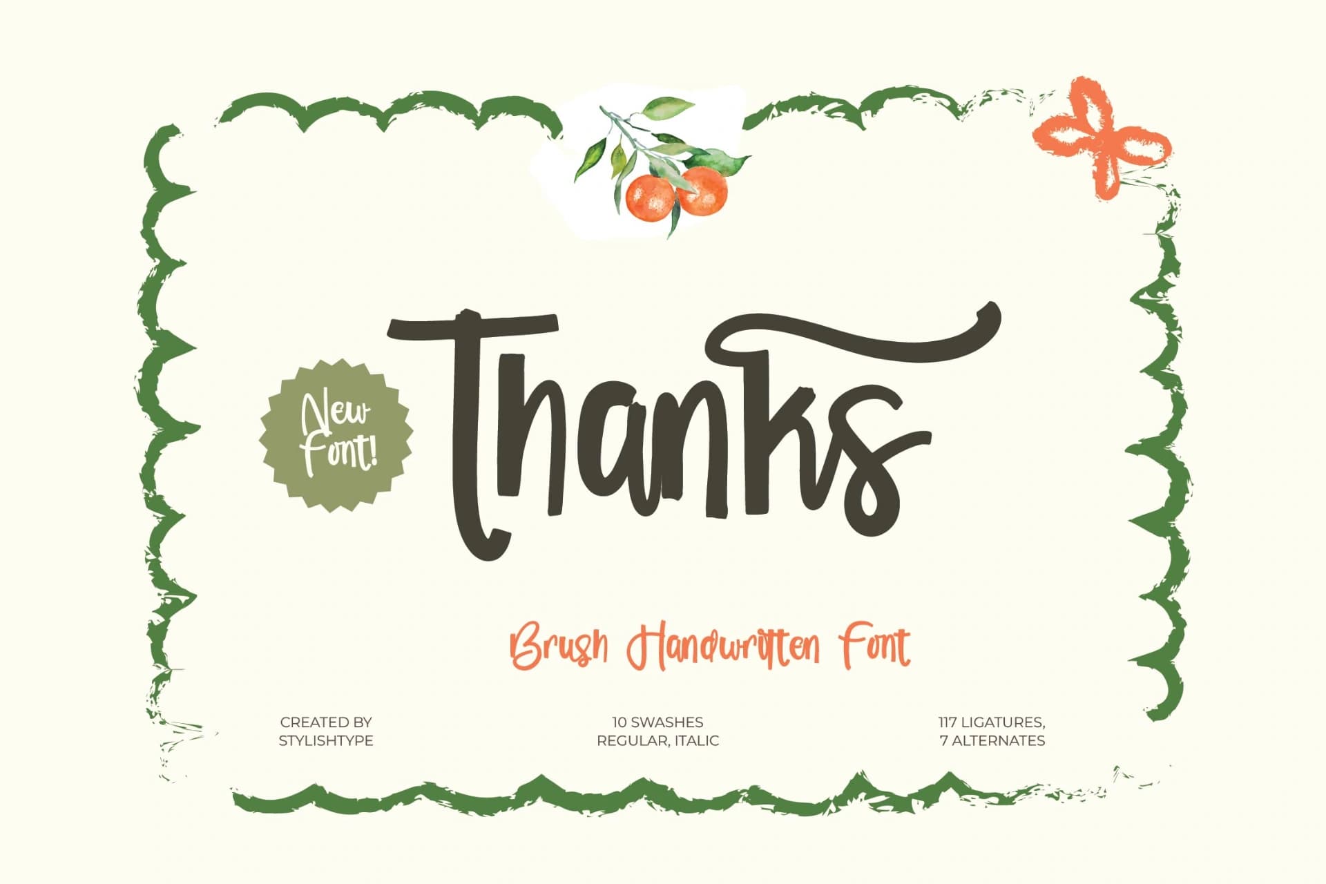 Preview 15 for Orange Potluck - Brush Handwritten Font
