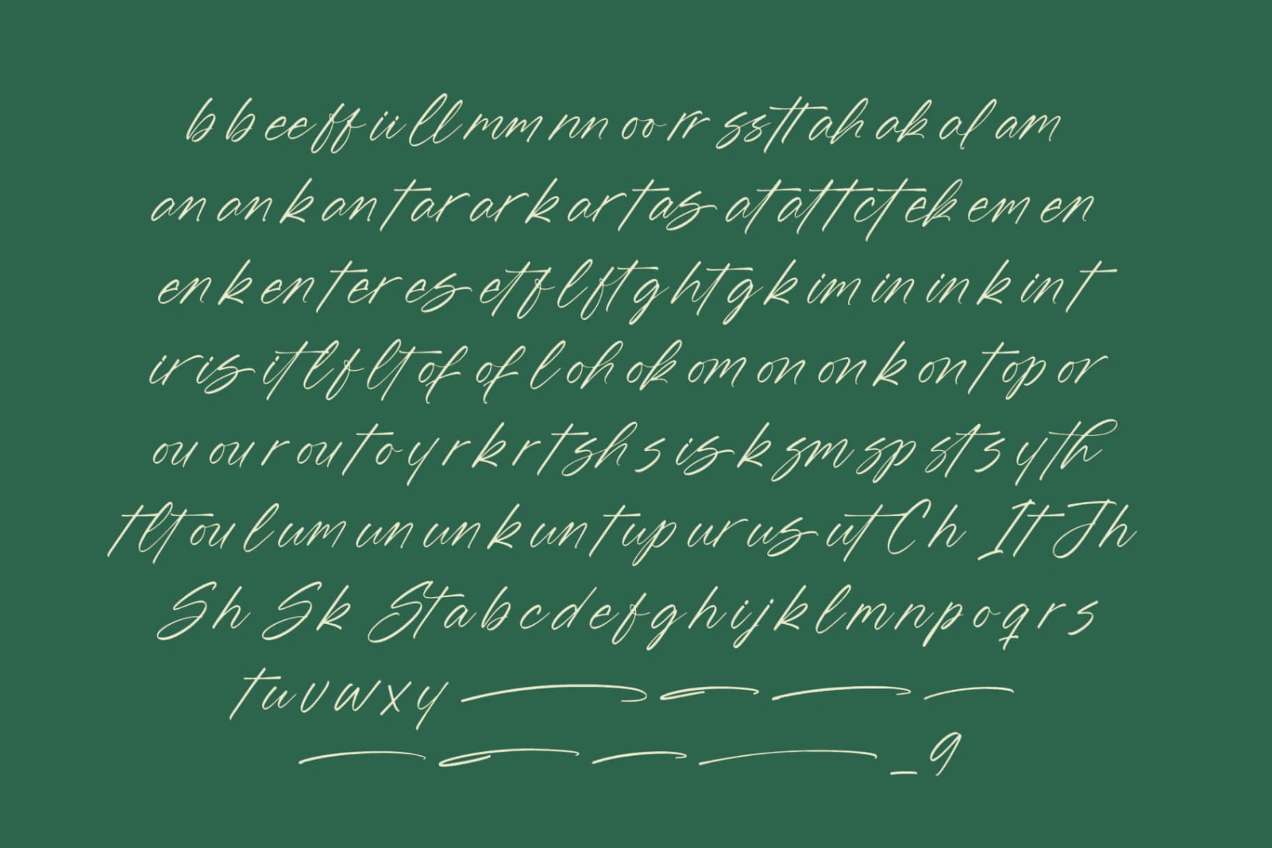 Preview 13 for Blynkas Scripte – Aesthetic Handwritten Font