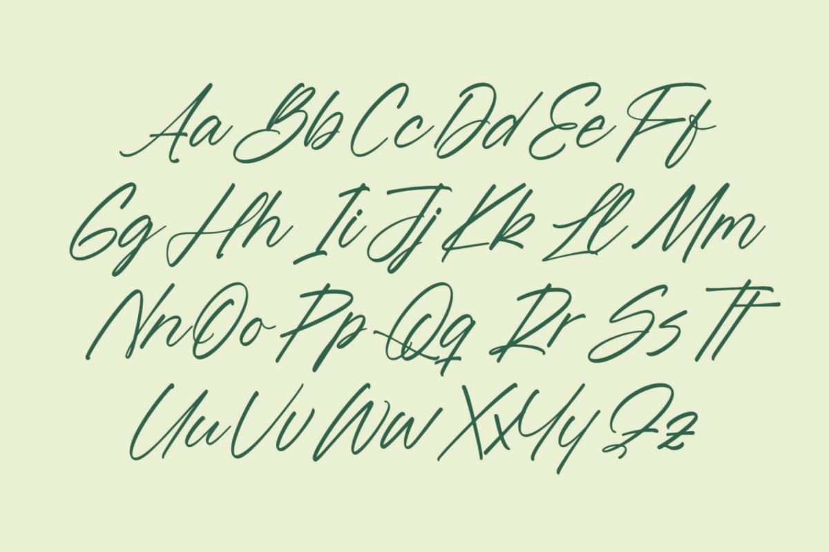 Blynkas Scripte – Aesthetic Handwritten Font font preview 10
